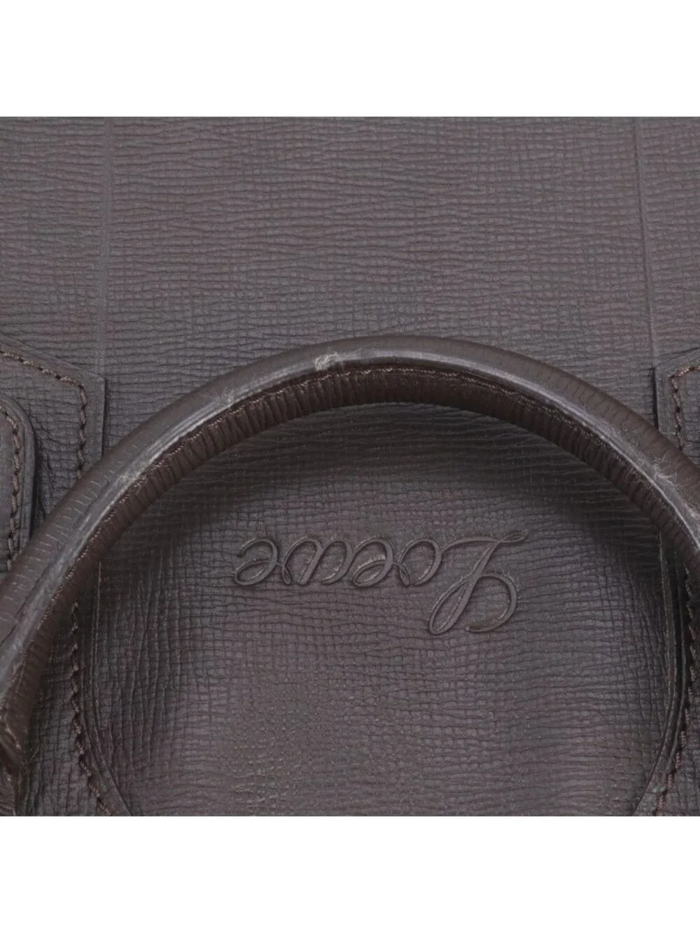 Loewe Leather Business Document Briefcase Tote Bag Brown